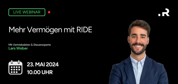 Kurzwebinar Mit RIDE zu mehr Vermögen